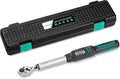 1/2" Drive Digital Torque Wrench with 10-200Nm (7.4-147ft-lb) Range, ±2% Calibrated Accuracy, Smart LED & Buzzer Duo-Alert, and Memory Function for Reliable Automotive, Car, and Truck Lug Nuts