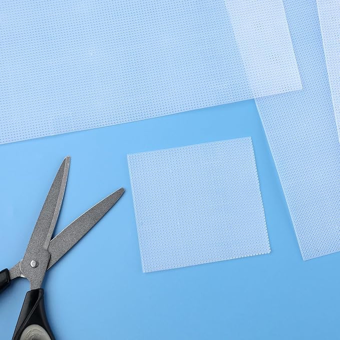 6pcs Plastic Mesh Canvas Sheets, 14 CT Clear - Image 5