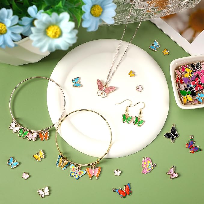 MARFOREVER 120 Pcs Butterfly Charms - Image 4