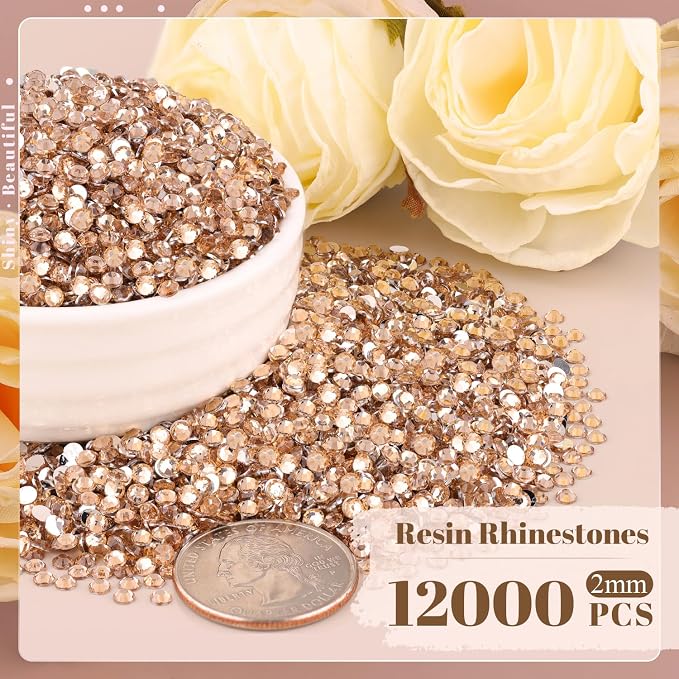 12000PCS 2mm Resin Rhinestones Bulk - Image 2
