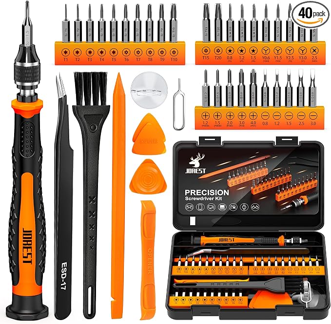 JOREST 40Pcs Small Precision Screwdriver Set, Magnetic Screwdriver Set by Jorest