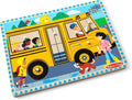 Melissa & Doug The Wheels on The Bus Song Puzzle – 8-Piece Wooden Peg Puzzle by Unknown