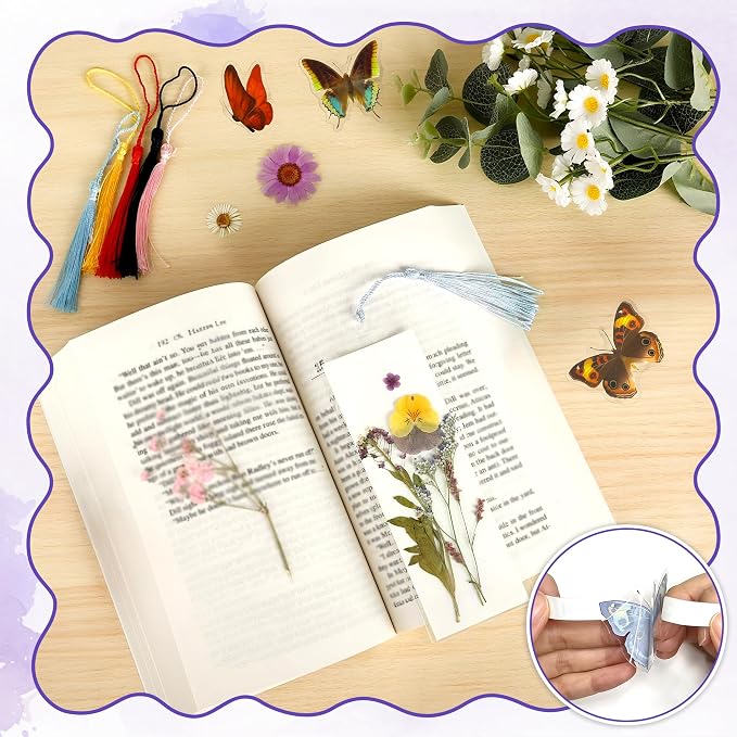 DIY Bookmark Making Kit – 187 PCS Dried Flower Bookmark Kit - Image 2