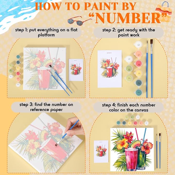 Nezyo 12 Sets Paint by Numbers Kit - Image 3