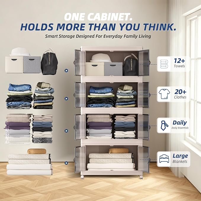 SAILUN 116Gal/464Qt Stackable Storage Bins Folding Collapsible Storage Bins - Image 5