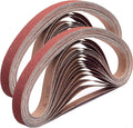 1x30 Inch Sanding Belts, 1 x 30 Aluminum Oxide Sanding Belt Assortment for Belt Sander, 2 Each of 80 120 180 240 320 400 600 800 1000 Grit,18 Pack (1x30in)