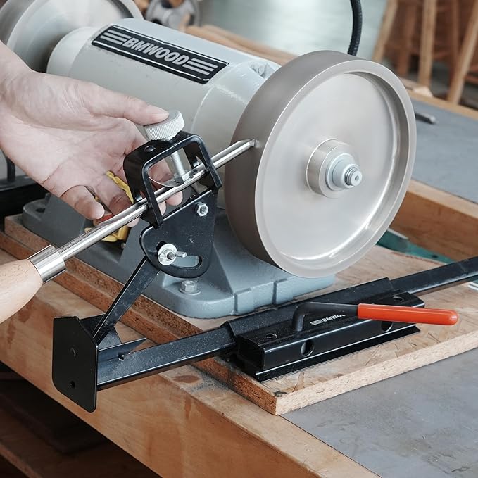 BG-GRIND4 4PCS Set Complete Grinding Jig System for Wood Chisels, Grind Sharpening System to Sharpen Lathe Turning Tools, Chisels, Skews, Bowl Spindle Gouges etc.