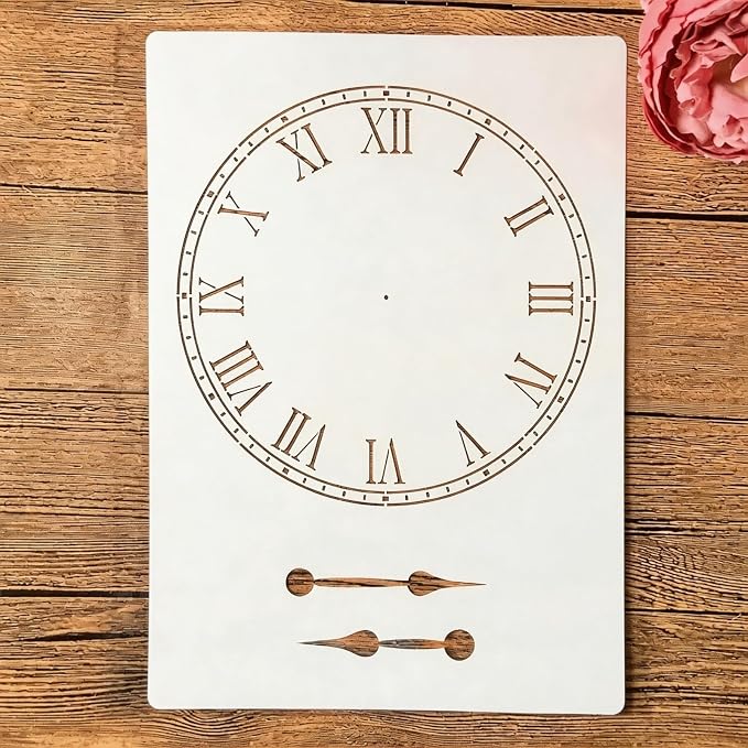 TIAMECH A4 Reusable Rome Clock Dial Stencil by TIAMECH