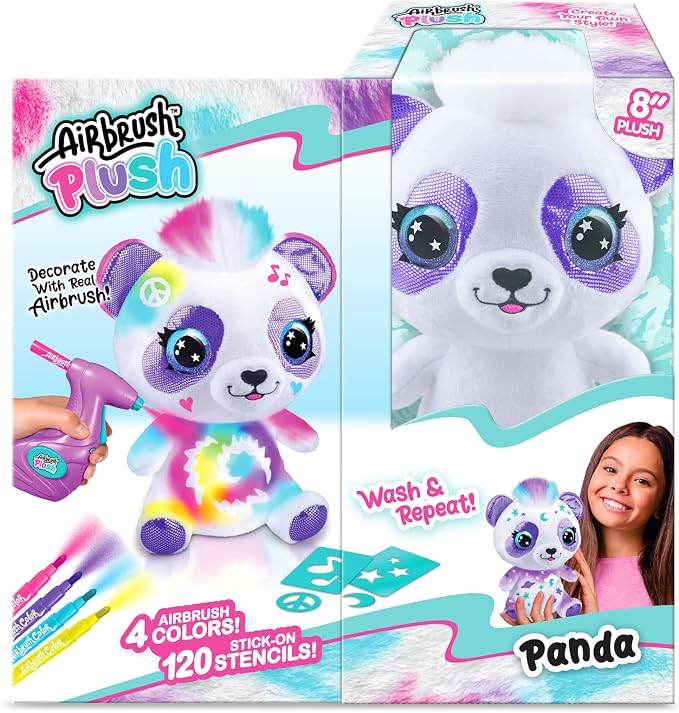 Canal Toys Personalize Airbrush Plush Large Panda! Decorate, Repeat! Customize - Image 2