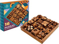 BSIRI 16 in 1 Wooden Brain Teaser Puzzles by HB3FbyBSIRI