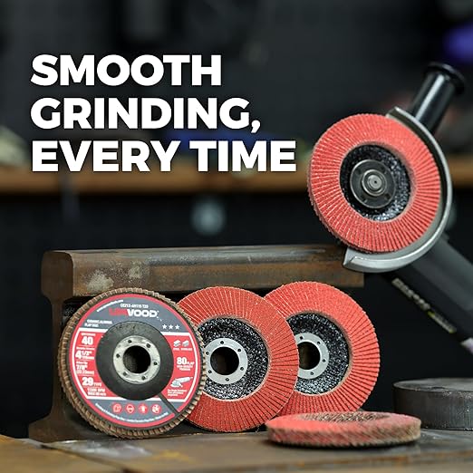 10 Pack Ceramic Flap Discs 4-1/2" x 7/8" Arbor for Angle Grinder, 80 Grit Type 29