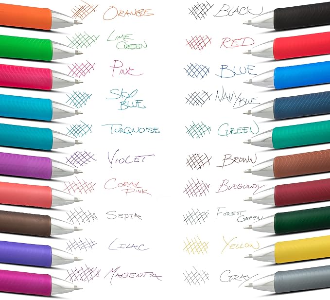 Pentel EnerGel RTX Retractable Liquid Gel Ink Pen, Medium line, Coral Pink Ink - Image 8