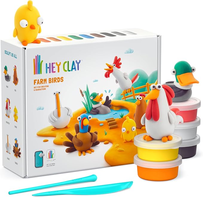 HEY CLAY Set - Colorful Modeling Air Dry Clay Kit by HEYCLAY