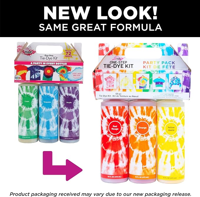 Tulip One-Step Tie-Dye Kit Extra Large Block Party 16 oz Easy Squeeze Bottles - Image 10