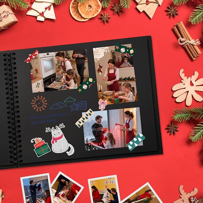 Scrapbook 12x12 Inch DIY Scrapbook Album Hardcover Kraft Paper 100 pages/50 - Image 9