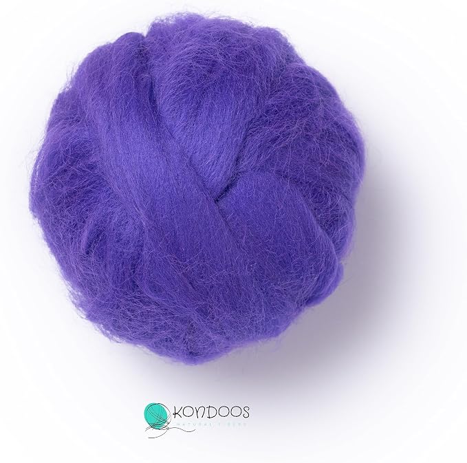Kondoos Natural Wool roving, 2 OZ. Best Wool - Image 4