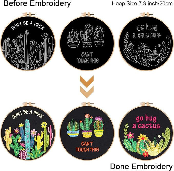 Louise Maelys Funny Cactus Embroidery Kits - Image 3