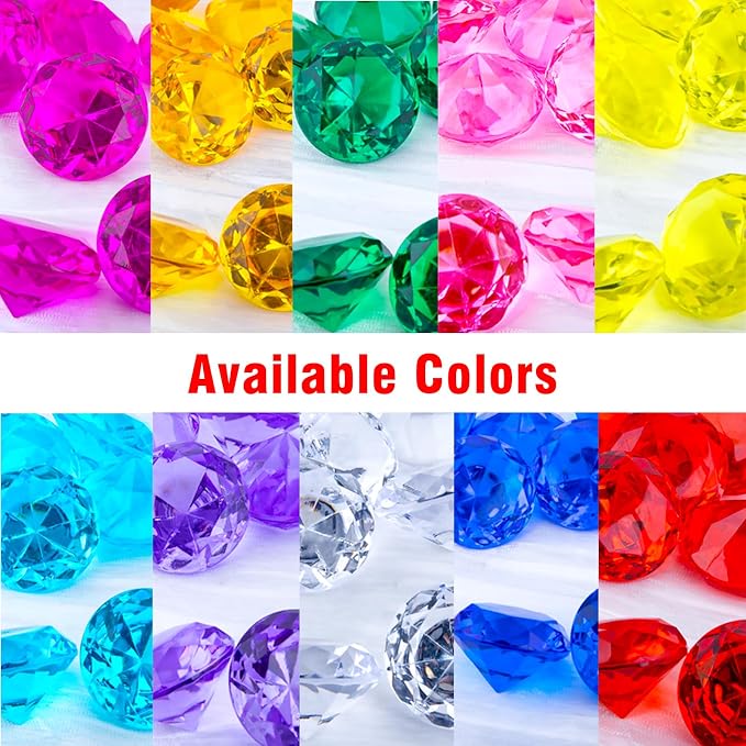 Niceup 26PCS Navy Blue Fake Diamonds Big Gem Toys, 1.5in Pool Diving Gems - Image 6