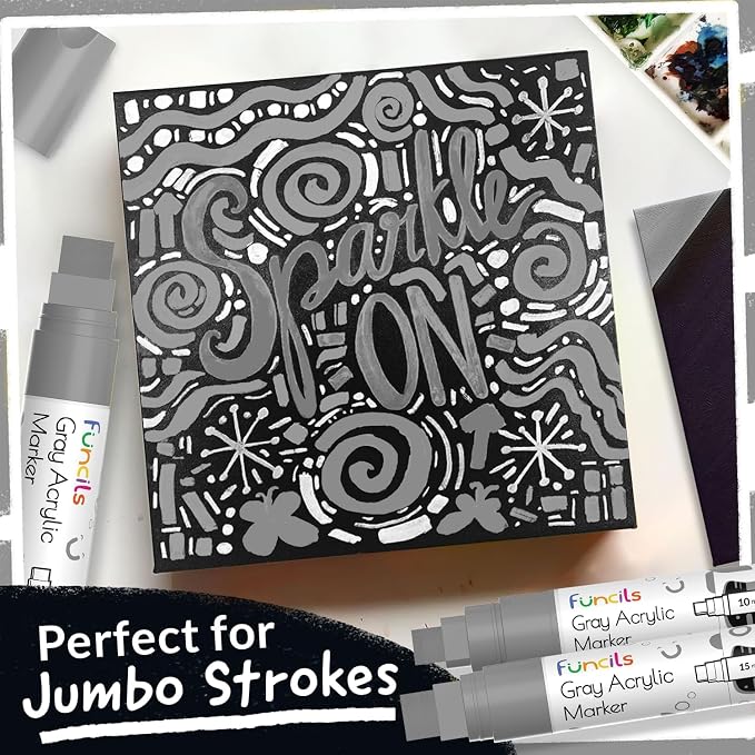 5 Grey Acrylic Paint Pen - Image 6
