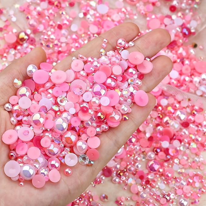 3900+ Pcs Rhinestones and Pearls Kit, 2-10mm Flatback Gems - Image 4