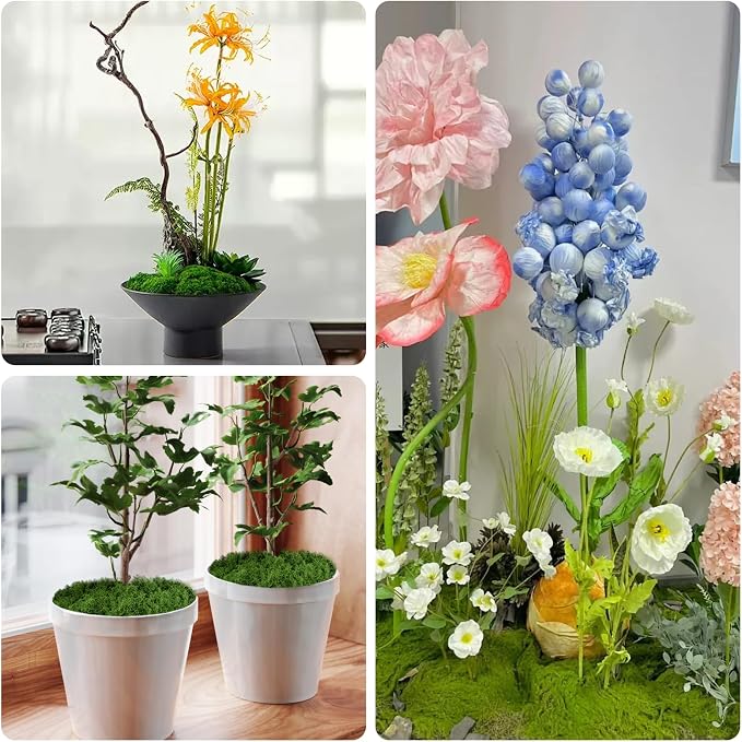 Fake Green Moss for Potted Plants, Artificial Moss for Crafts Indoor, DIY Table - Image 6
