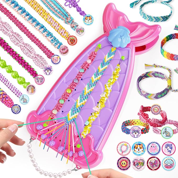 Euclidean Cube 2-in-1 Friendship Bracelet Making Kit, Arts and Crafts by EuclideanCube