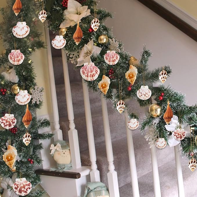 20 PCS Seashells Hanging Ornaments Natural Shells Decorations Beach Ocean - Image 7
