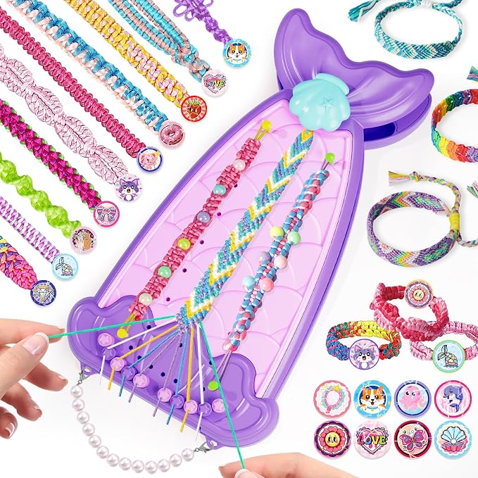 Euclidean Cube 2-in-1 Friendship Bracelet Making Kit, Arts and Crafts by EuclideanCube