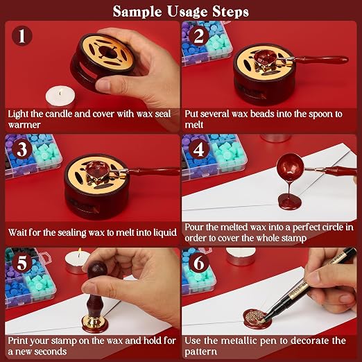 TRINIDa Wax Seal Kit, Premium Wax Seal Stamp Kit - Image 6