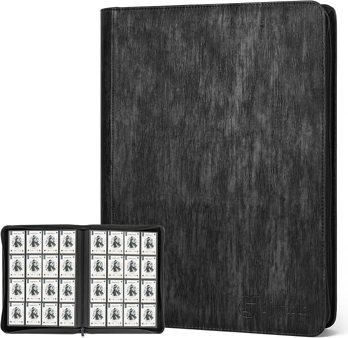 Card Binder 16 Pocket, Premium 1024 Double Sided Pocket Collection Binder by Hijvxk
