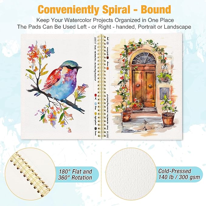 Watercolor Paper Pad, Spiral - Image 3