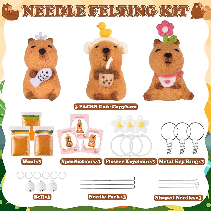 Capybara Needle Felting Kit - Image 2