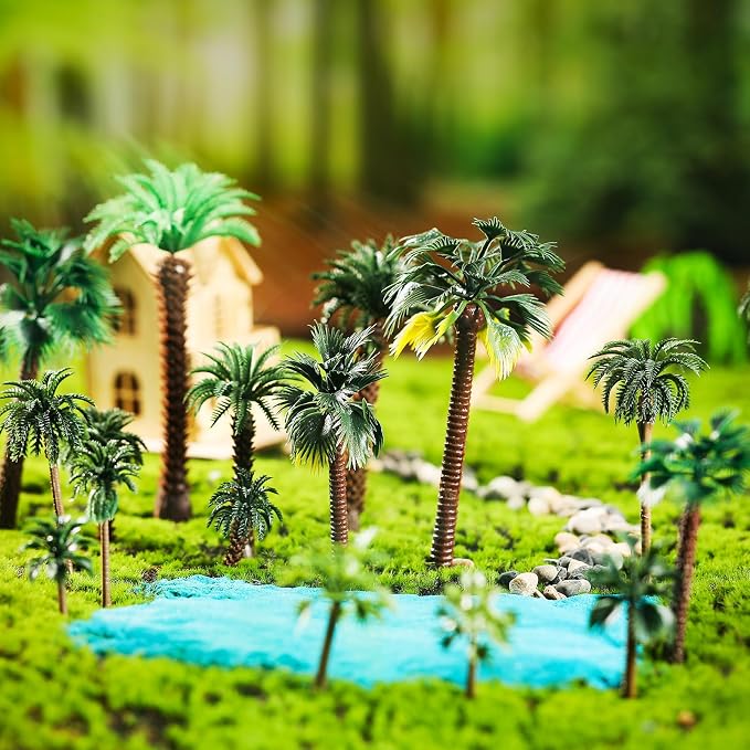 Thiccywoov 40 Pcs Diorama Supplies Kit Include 32 Rainforest Miniature Trees - Image 4