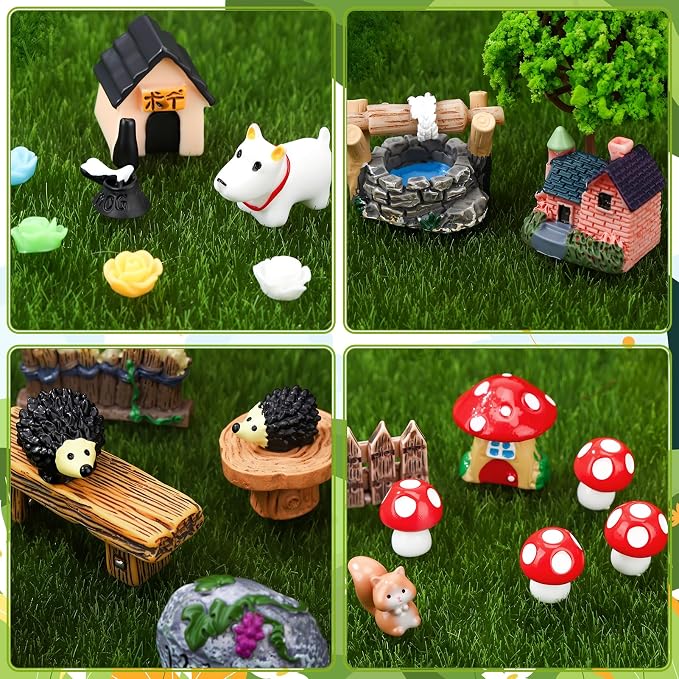 45 Pcs Fairy Garden Accessories Miniatures Garden Kit - Image 3