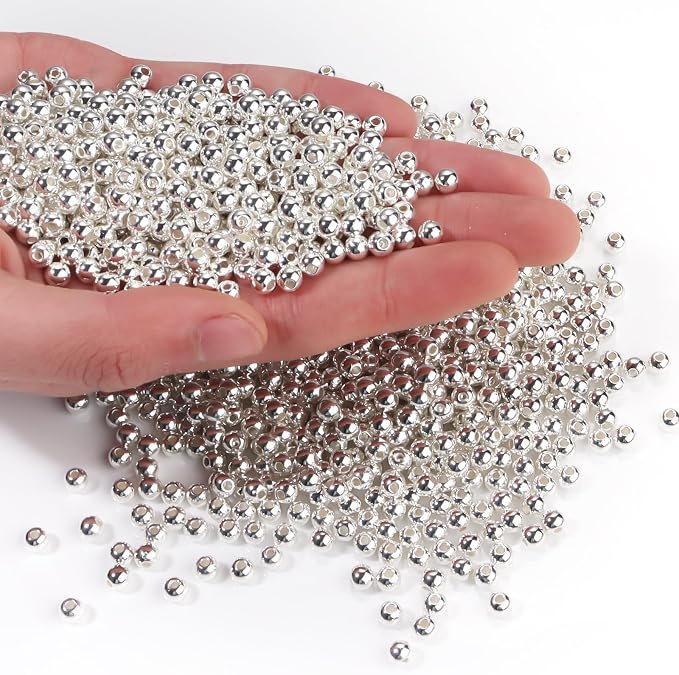1500pcs Silver 5mm Pearl Beads by chuyau