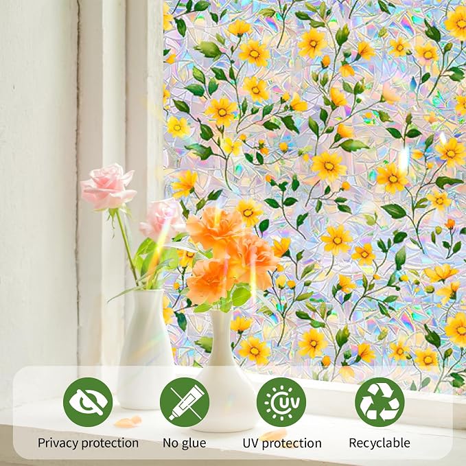 Bloss Flowers Window Privacy Film, Sunroof Decal - Image 5