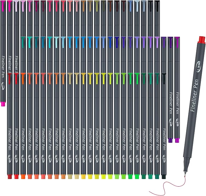 Vanstek 72 Colors Journal Planner Colored Pens, Fineliner Pens by Vanstek