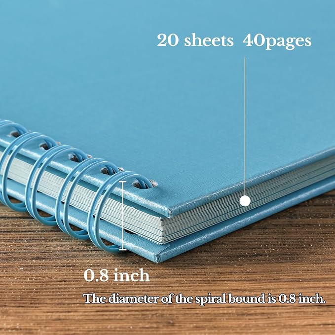 potricher 7 x 7 Inch DIY Scrapbook Album 40 Pages Hardcover Kraft Paper Scrap - Image 4