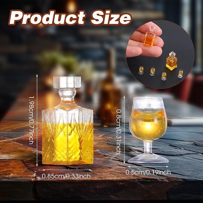 JJUNW 6 Pcs 1:12 Scale Dollhouse Miniature Accessories, A Set of Exquisite Mini - Image 2