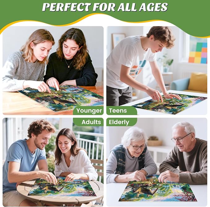 500 Pieces Puzzle for Adults, Waterside Cottage Puzzle, Recycled Cardboard - Image 6