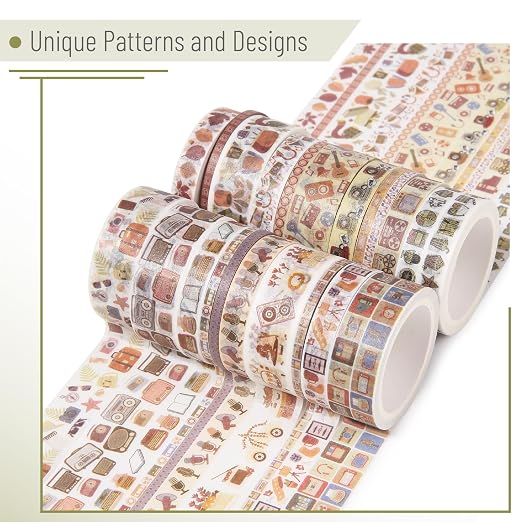 Mr. Pen- Washi Tape Set, 21 Rolls, 5 Yards/Roll | Washi Tape - Image 3