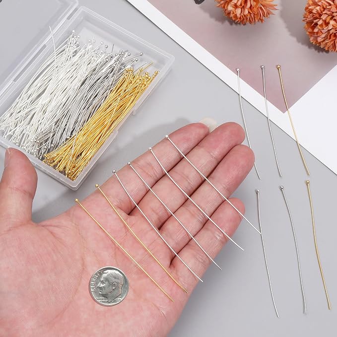 210 Pcs 70mm/2.76 Inch 21 Gauge Ball Pins - Image 3
