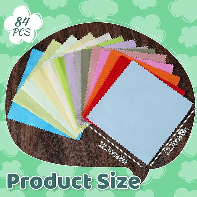 84 Pcs Multicolor Charm Packs for Quiltings, Cotton Quilting Fabric Bundles - Image 2