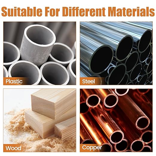 Deburring Tool with 10 High Speed Steel Blades Flexible Pipe Deburring Tool with Swivel Blades Anti-Slip Handle for 3D Printing Metal Copper PVC Aluminum Steel Wood Hole Edges (Model AMD015)