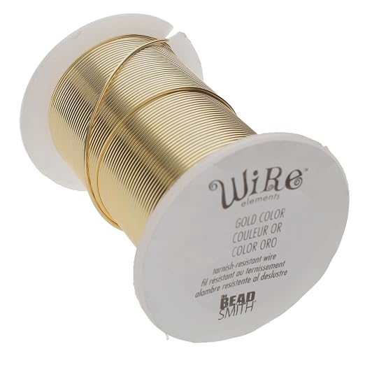 The Beadsmith Wire Elements 26-Gauge Lacquered Tarnish-Resistant Copper Wire by TheBeadsmith