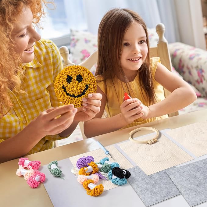 FoszaSzept Smile Punch Needle Coaster Kit, Easy DIY Mug Tufted Making Set - Image 5