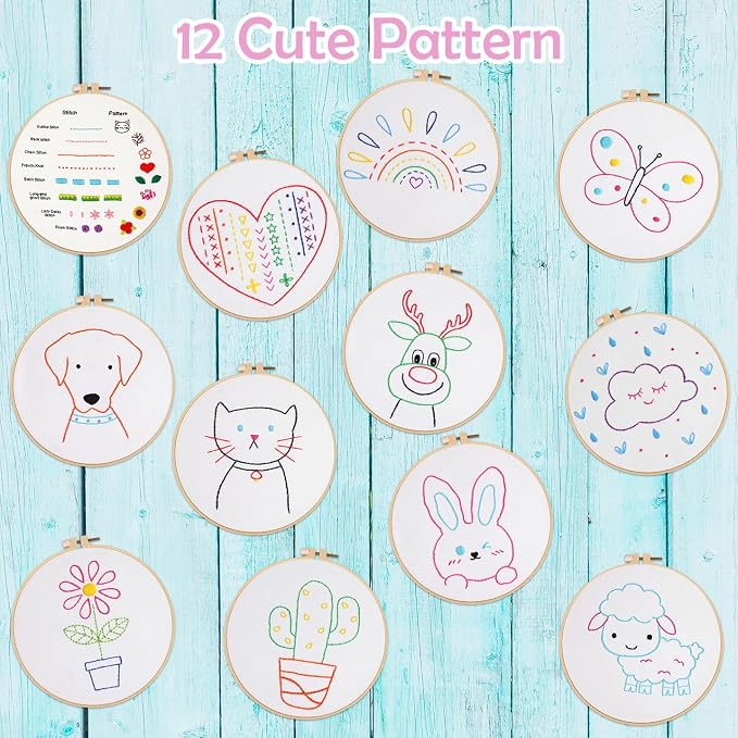 Louise Maelys 12 Pre-Stamped Embroidery Kits - Image 6
