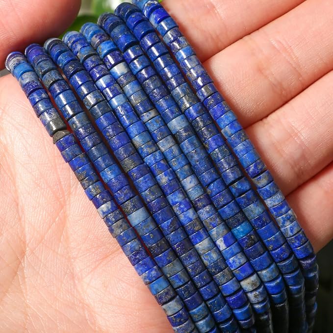 150Pcs 4×2mm Natural Lapis Lazuli Spacer Stone Beads - Image 3