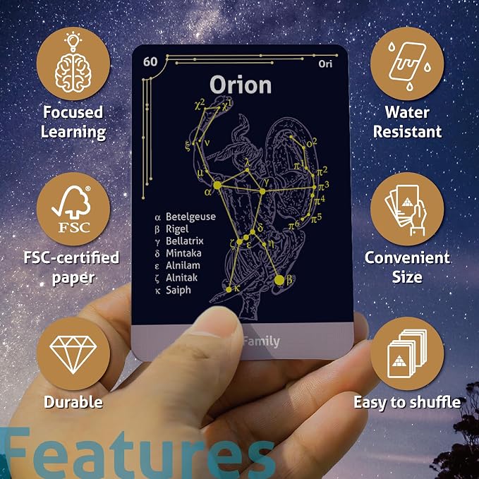 CARDDIA | The 88 Astronomical Constellations Educational Flashcards | Ideal - Image 4