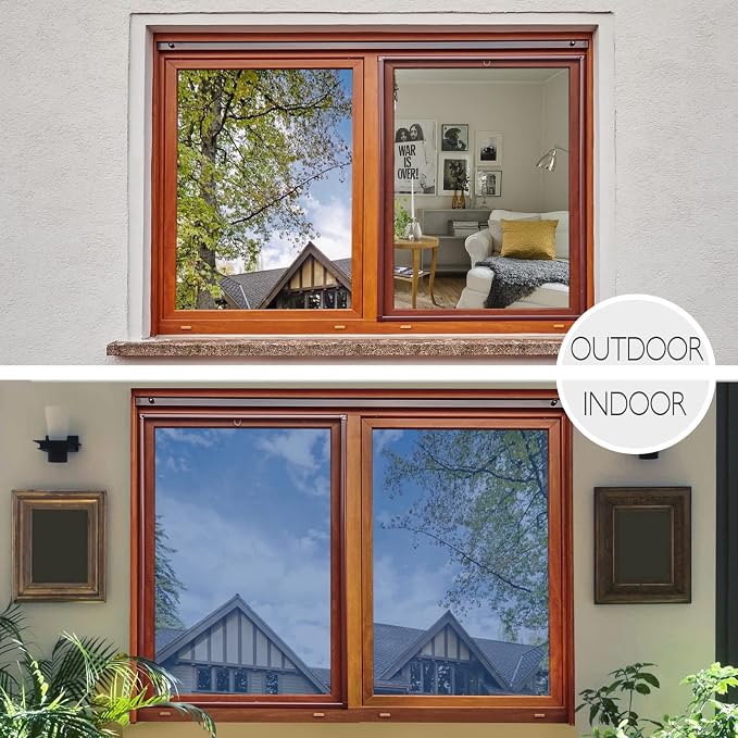HIDBEA One Way Privacy Window Film, Daytime Mirror Reflective Heat Control UV - Image 7